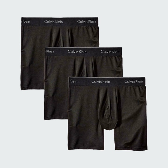 Calvin Klein Microfiber Stretch Boxer Briefs, Black. 3 Pack. NB1290-001 - Picture 1 of 1